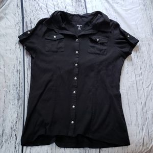 Style & Co. 🌼 Button down shirt 🌼 M 🌼 Black